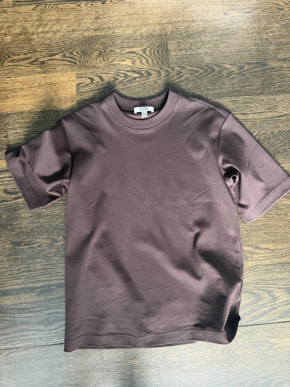 COS Dark Brown OVERSIZED T-SHIRT - Picture 4 of 5